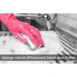 New QD-Disksvampar, 6 dubbelsidiga, icke-repor skrubbdukar, den antibakteriella mikrofibersvampen i köket rengör effektivt allt