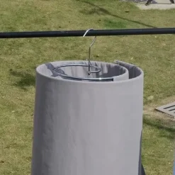 Online QU/2 st torkställ för kläder Rostfritt stål tvätthållare Spiralhängare för filtar, lakan, gardiner (silver)