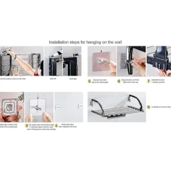 Clearance Radiator Torktumlare, Balkong Torktumlare, Vägg Torktumlare, Fällbar Torkställning, Rostfritt Stål, Utdragbar, Hängande Torktumlare (51-95 Cm), Vindtät | Fyndiq