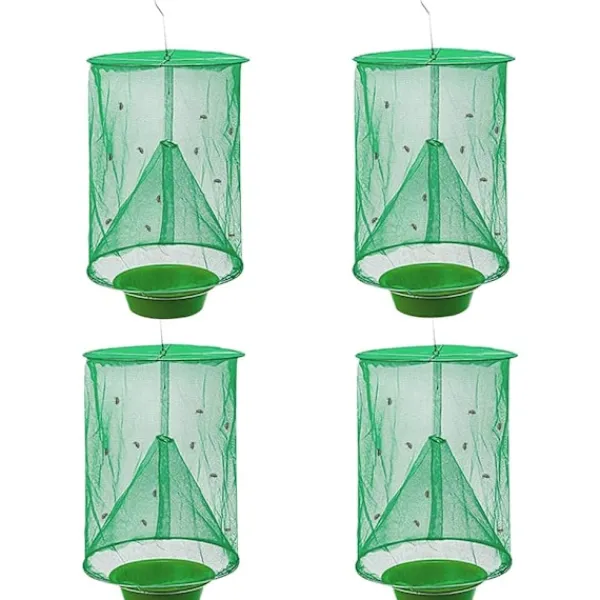 Ranch flugfälla med betesbricka, återanvändbar flugfälla flåfångare