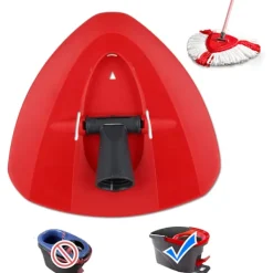 Clearance Röd Spin Mop Ersättningshuvud för Vileda Mopp, Triangel Spin