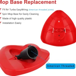 Clearance Röd Spin Mop Ersättningshuvud för Vileda Mopp, Triangel Spin
