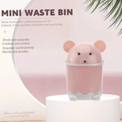 Best Recycling Bin Portable Desk Table Small Trash Can Tabletop Waste Basket Small Car Trash Can