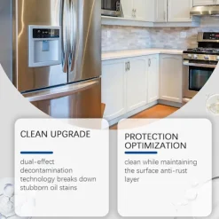 Rengörings- och poleringsspray för rostfritt stål är noggrant formulerad med natriumglukonat