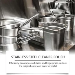 Rengörings- och poleringsspray för rostfritt stål är noggrant formulerad med natriumglukonat