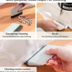 Rengöringsborstar, 2 i 1 skrubbborste för badrumsgolv, silikonrakel för speglar, rengöringsverktyg för hörnspringor