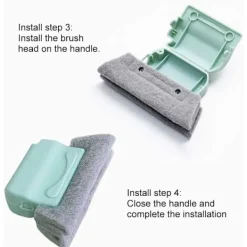 Sale J-star Rengöringsborstar för 3-pack fönsterspår för alla skrymslen och springor (grå+beige+grön)