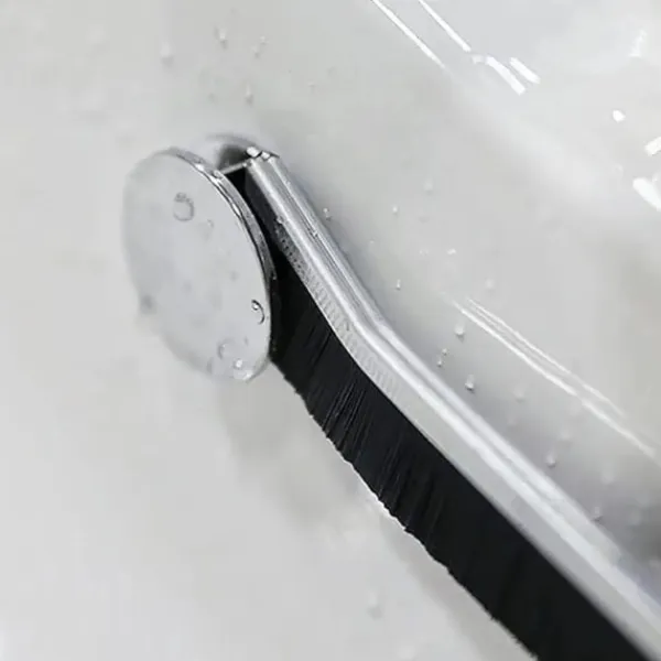 Hot Rengöringsborste för badrumssprickor, små fönsterdörrspår Spårspårrengöring skurborste, detaljrengörande skurborste (blandad (2 st))