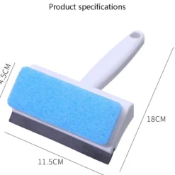 Best JIUSAIRUI Rengöringsborste för fönsterglas Dubbelsidig svamptorkare 18*11.5*4,.5cm blue