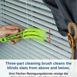 Best Rengöringsborste för persienner, jalusier och lameller - 2 kompakta hushållsborstar - Rengöringsborste för venetianska persienner - Rengöring
