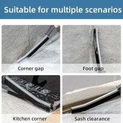 Rengöringsborste för springor 3 st, rengöringsverktyg för smala hörn i hem, kök, badrum och fönsterspår