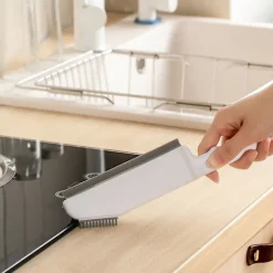 Discount Rengöringsborste Lätt att hålla En-delad design Multifunktionell 3 i 1 Köksrengöringsborste för fönster Sida_h（Vit）