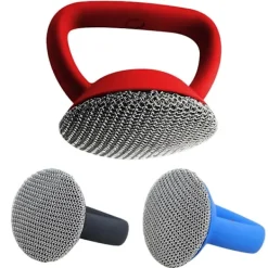 Discount Fww Rengöringsborste med handtag, metallnät, skrubbborste, diskborste Red