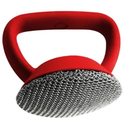 Discount Fww Rengöringsborste med handtag, metallnät, skrubbborste, diskborste Red