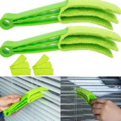 New Rengöringsborste, 2-pack, för persienner, rullgardiner och lameller, med mikrofiberhylsa
