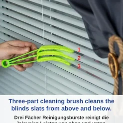 New Rengöringsborste, 2-pack, för persienner, rullgardiner och lameller, med mikrofiberhylsa