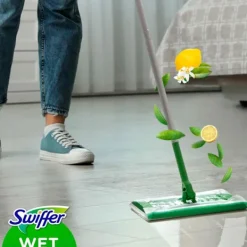 Clearance Swiffer Rengöringsdukar för golv, 10st fuktiga med citrusdoft