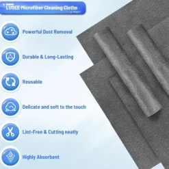 Hot Rengöringsdukar 30x30cm, 5-pack Återanvändbara Tjocknade Magiska Mikrofiberdukar för Fönster Spegel Bil