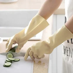 Online Rengöringshandskar i Gummi Gula Hushåll Återanvändbara Diskhandskar