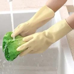 Online Rengöringshandskar i Gummi Gula Hushåll Återanvändbara Diskhandskar