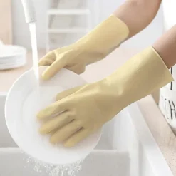 Online Rengöringshandskar i Gummi Gula Hushåll Återanvändbara Diskhandskar
