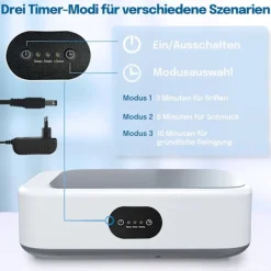Clearance Rengöringsmedel, 640 ml 49000 Hz, 40 W smyckesrengörare, 3 timerinställningar, kan användas för att rengöra smycken, glasögon
