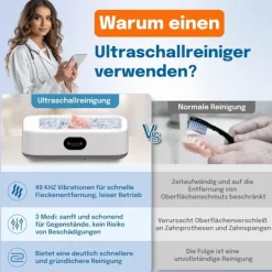 Clearance Rengöringsmedel, 640 ml 49000 Hz, 40 W smyckesrengörare, 3 timerinställningar, kan användas för att rengöra smycken, glasögon