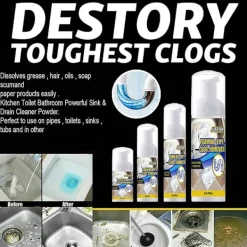 Online Rengöringsmedel för diskho och avloppsskum, rörrensare, deodorant, snabbverkande skumrengöring kompatibel med diskbänk och toalettstol 30ML