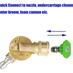 Outlet Rengöringsmunstycke för hängrännor, vridkoppling för högtryckstvättmunstycke, 240 graders rotation, 1/4