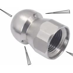 New OCEAN Rengöringsmunstycke Högtryck Vatten och Avloppsstrålar Rostfritt Stål