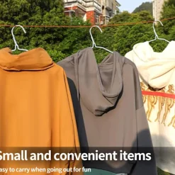 Outlet Rengöringsrep, hopfällbar utomhus, 10 m rese rengöringsrep, tvättlina för camping, trädgård eller resor