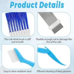 Sale Fww Rengöringsset för kondenstumlare - 3-delat borst- och kamset för torktumlare, AC-flänsar och borttagning av ludd