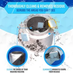 Hot Rengöringstabletter för Tvättmaskin, Avkalkning 24-pack Inuti
