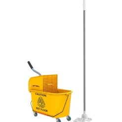 Hot Northio Rengöringsvagn med hjul, 20L Kapacitet, Gul