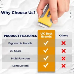 Online Rengöringsverktyg för hällar, repfritt, med 20 reservenheter, keramikhällar, glasdörrar, fönster och målade ytor