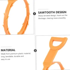 Sale Rensrörsrensare Avloppsrör Avloppskrok Avloppsrensningsverktyg Orange Plast