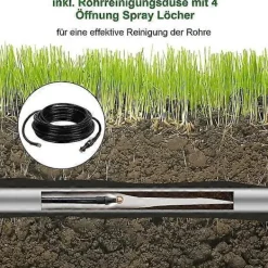 Discount Rensslang för rör, 20 m, 180 bar, högtrycksslang med adapter, set för Kärcher högtryckstvätt