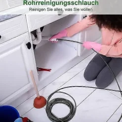 Discount Rensslang för rör, 20 m, 180 bar, högtrycksslang med adapter, set för Kärcher högtryckstvätt