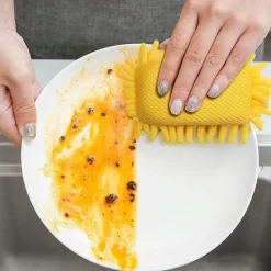 Clearance Repfrika Mikrofiber Svamp, Repfrika Skurspongar för Multi-Användning med Hög Skurkraft - Enkel Rengöring av Diskar (3-pack)
