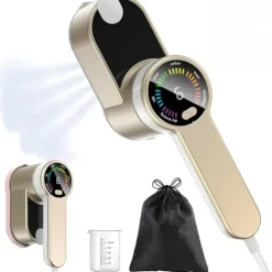 Best Rese Mini Steamer Portabel LED Klädångare - 6 Smarta Lägen - 9s Express Uppvärmning - 1200w Klädångare - Guld
