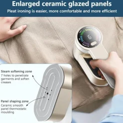 Best Rese Mini Steamer Portabel LED Klädångare - 6 Smarta Lägen - 9s Express Uppvärmning - 1200w Klädångare - Guld