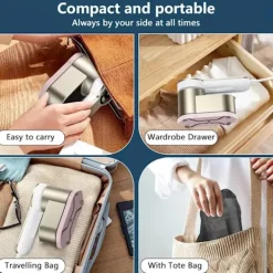 Sale Rese Mini Steamer Portabel LED Klädångare - 6 Smarta Lägen - 9s Express Uppvärmning - 1200w Klädångare - Guld