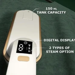 New Reseångare för Kläder Portabel Mini -1200 Watt 10S Snabb Uppvärmning - med Digital Display för Hem, Resor EU-kontakt