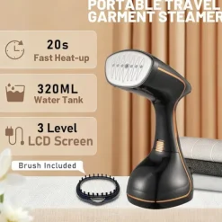Clearance Reseångstrykjärn för kläder, 20 sekunders snabb uppvärmning, bärbar handhållen ångstrykjärn för kläder, lämplig för hem- och kontorsbruk