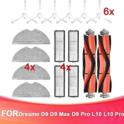 Online Reservdelar för Dreame D9, D9 Max, D9 Pro, L10, L10 Pro Dammsugare, Huvudborste, Sidoborste - XF33 -