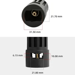 Reservdelar för Karcher högtryckstvätt tillbehör, kompatibel med högtryckstvättadapter 1/4 tum snabbkoppling