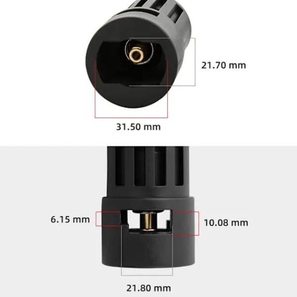Reservdelar för Karcher högtryckstvätt tillbehör, kompatibel med högtryckstvättadapter 1/4 tum snabbkoppling