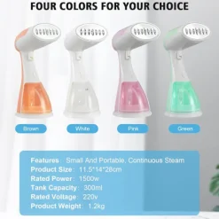 Online Resesånggenerator - Grön, 1500W Bärbar strykjärn, Perfekt för