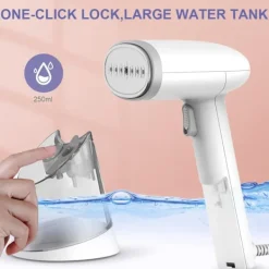 New Resestrykjärn Vertikal Ångare, Portabel Handhållen Klädångare med Vattentank, Idealisk Ångare för Hem och Resa