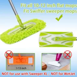 Sale BästaGåva Reusable Microfiber Dry Mop Pads for Wet Mops Compatible with Swiffer Sweeper Mop Replacement Mops for Floor Cleaning 4 Pack